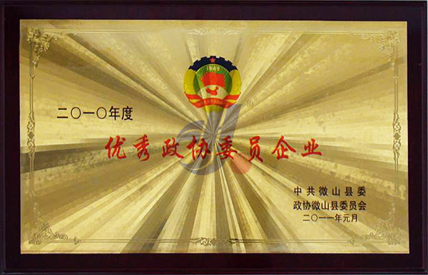 2011年县委政府委员会授予''优秀政协委员企业''